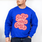Good Vibes Only Pink Design - Good Vibes Unisex Crewneck T-Shirt Sweatshirt Hoodie