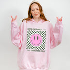 Good Vibes Only Checkered Smiley Design - Good Vibes Unisex Crewneck T-Shirt Sweatshirt Hoodie