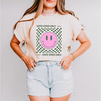 Good Vibes Only Checkered Smiley Design - Good Vibes Unisex Crewneck T-Shirt Sweatshirt Hoodie