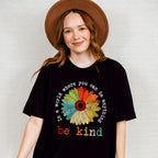 Be Kind Colorful Sunflower Design - Be Kind Unisex Crewneck T-Shirt Sweatshirt Hoodie