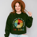 Be Kind Colorful Sunflower Design - Be Kind Unisex Crewneck T-Shirt Sweatshirt Hoodie