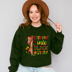 High Heels Steppin Into Black History Design Black Lives Matter Unisex Crewneck T-Shirt Sweatshirt Hoodie