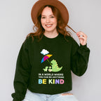 Be Kind Dinosaur Umbrella Design - Be Kind Unisex Crewneck T-Shirt Sweatshirt Hoodie