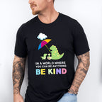 Be Kind Dinosaur Umbrella Design - Be Kind Unisex Crewneck T-Shirt Sweatshirt Hoodie