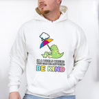 Be Kind Dinosaur Umbrella Design - Be Kind Unisex Crewneck T-Shirt Sweatshirt Hoodie