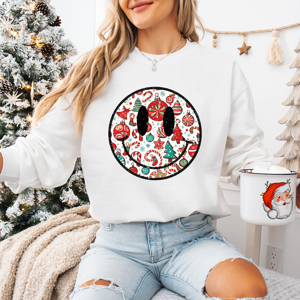 Smiley Christmas Doodles - Christmas Unisex Crewneck T-Shirt Sweatshirt Hoodie