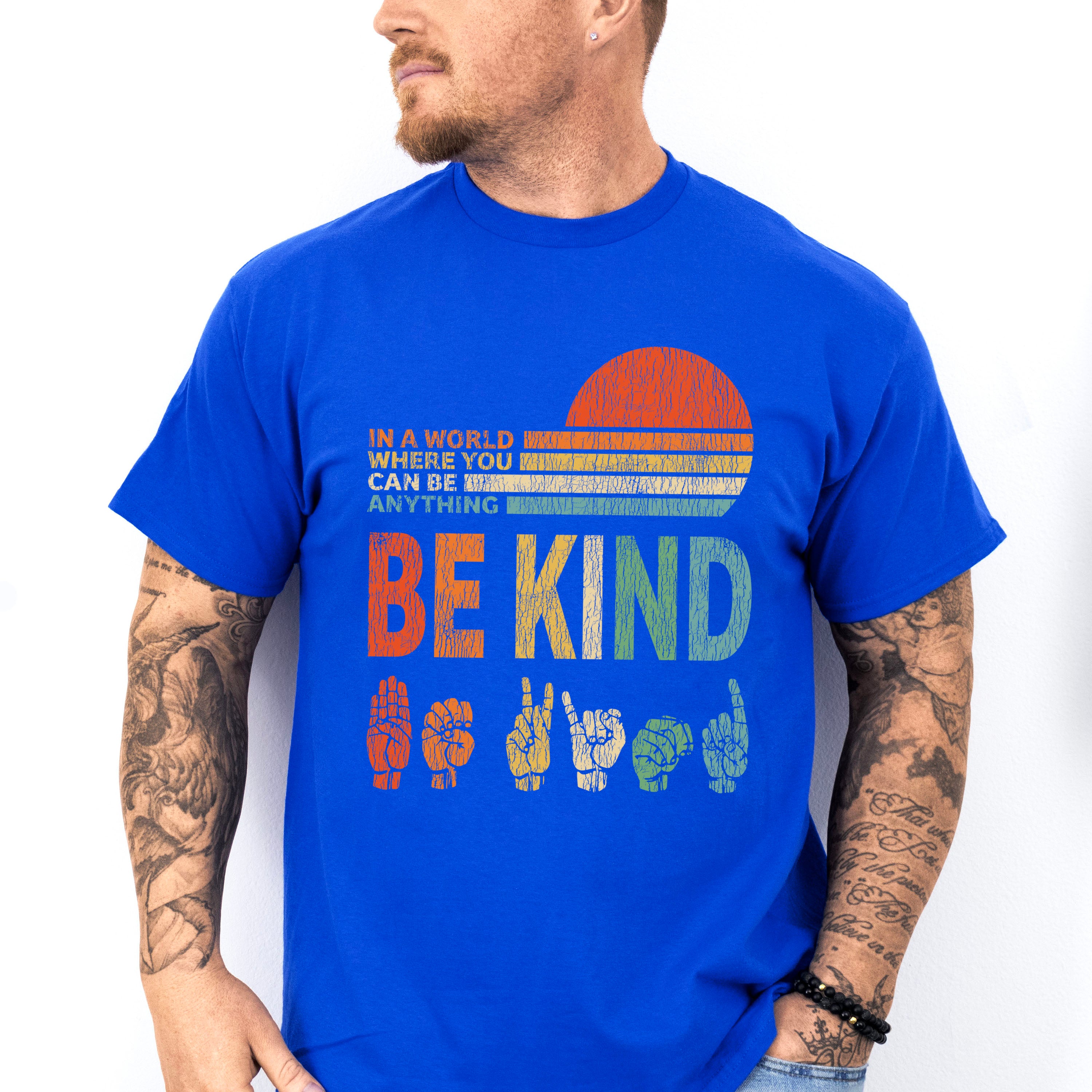 You Can Be Anything Be Kind Colorful Design - Be Kind Unisex Crewneck T-Shirt Sweatshirt Hoodie
