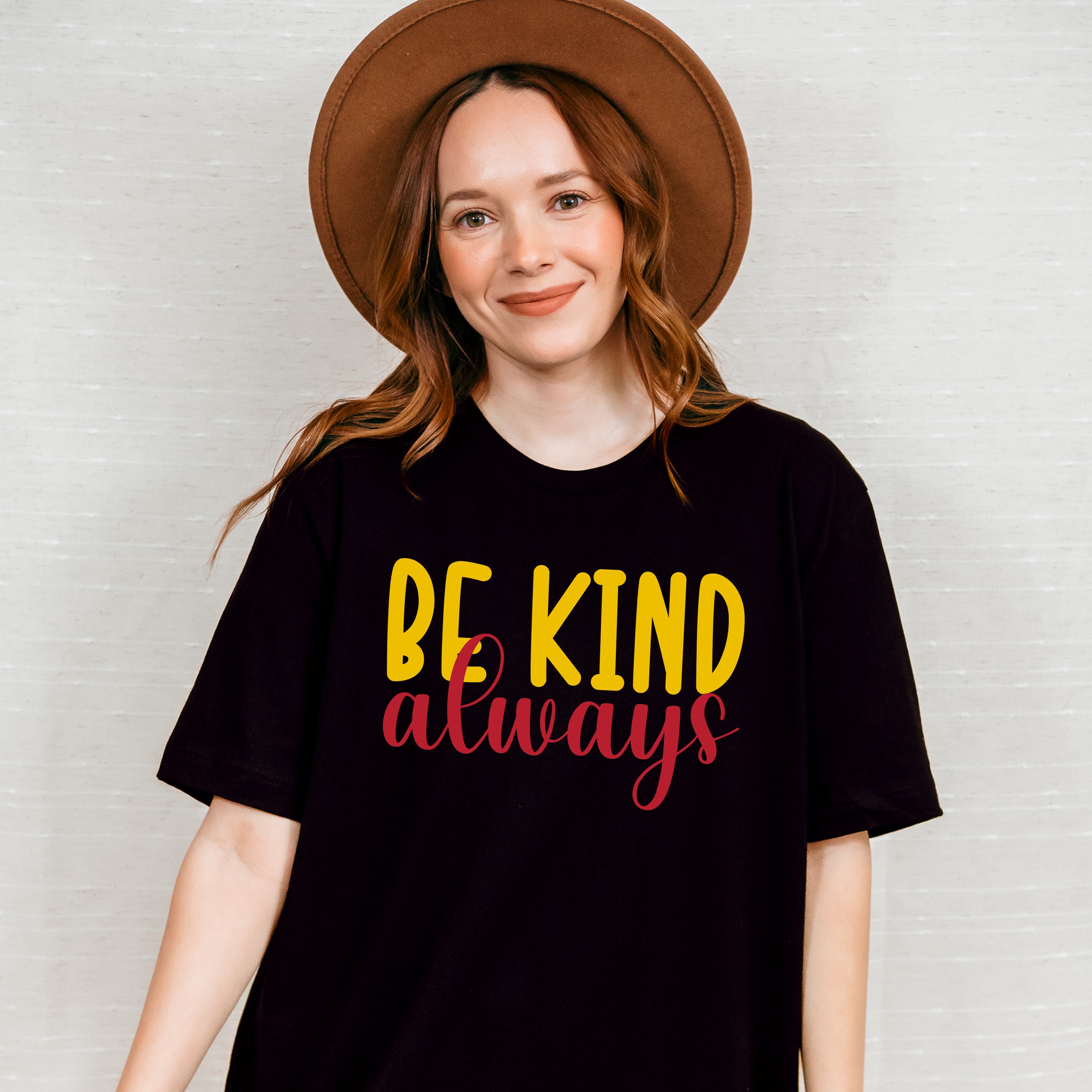 Be Kind Always Yellow And Red Design - Be Kind Unisex Crewneck T-Shirt Sweatshirt Hoodie