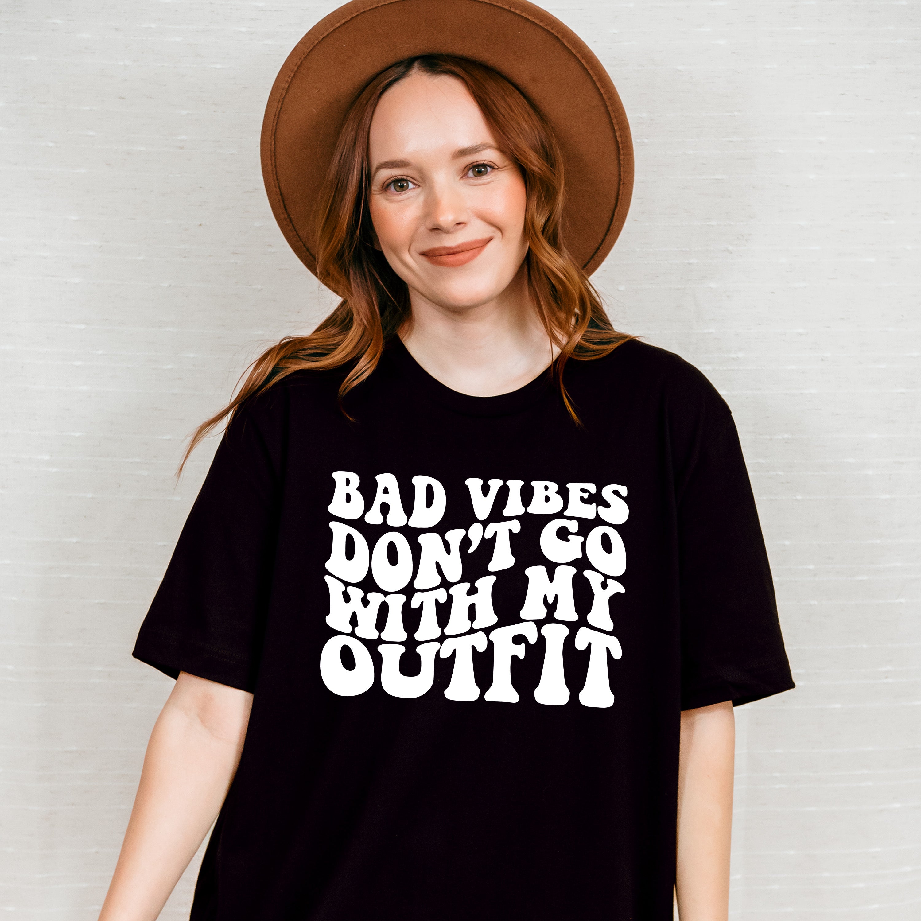 Bad Vibes Don't Go With My Outfit - Be Kind Unisex Crewneck T-Shirt Sweatshirt Hoodie