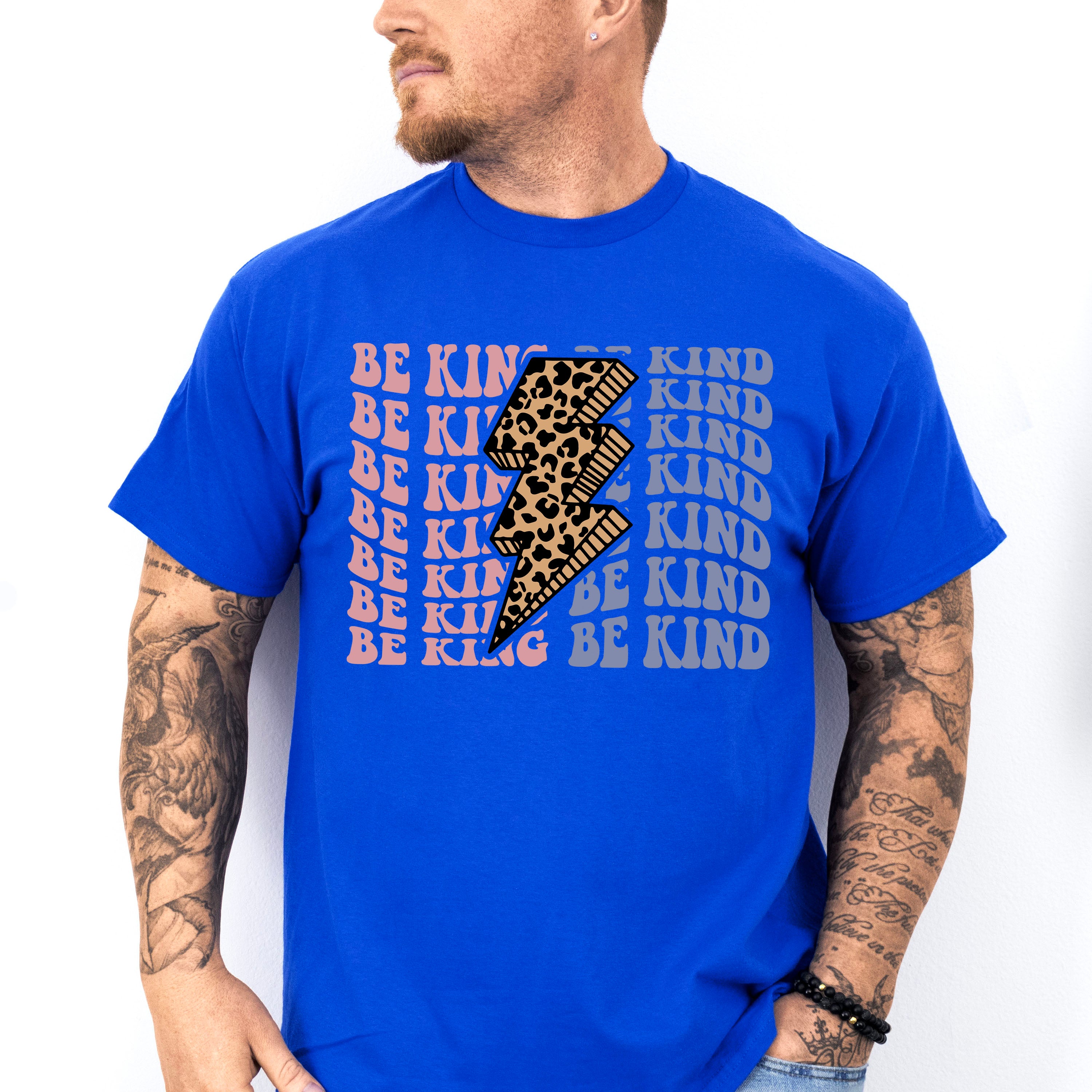 Be Kind Leopard Print Design - Be Kind Unisex Crewneck T-Shirt Sweatshirt Hoodie
