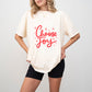 Choose Joy Red Cursive Design - Quotes Unisex Crewneck T-Shirt Sweatshirt Hoodie