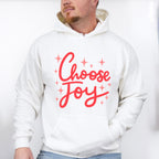Choose Joy Red Cursive Design - Quotes Unisex Crewneck T-Shirt Sweatshirt Hoodie