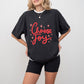 Choose Joy Red Cursive Design - Quotes Unisex Crewneck T-Shirt Sweatshirt Hoodie