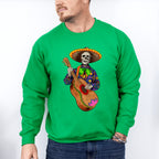 Guitar Playing Skeleton - Day Of The Dead Unisex Crewneck T-Shirt Sweatshirt Hoodie