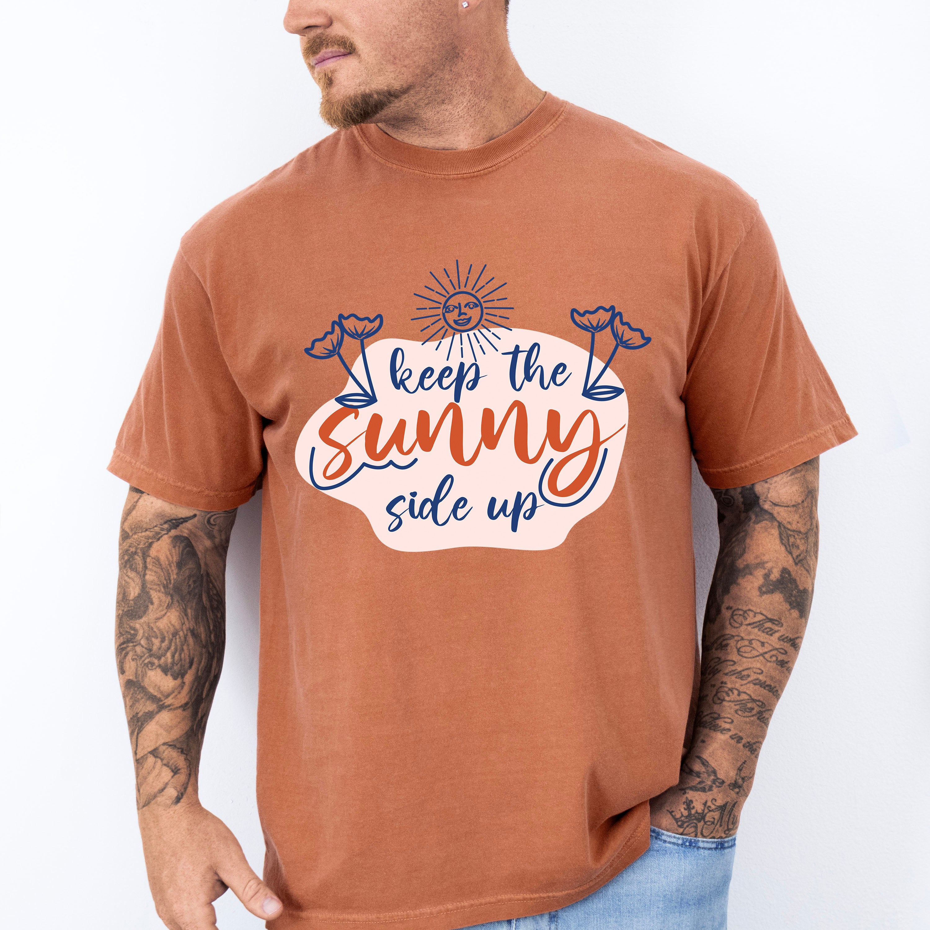 Keep The Sunny Side Up - Quotes Unisex Crewneck T-Shirt Sweatshirt Hoodie