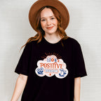 Grow Positive Thoughts Orange And Blue Design - Quotes Unisex Crewneck T-Shirt Sweatshirt Hoodie