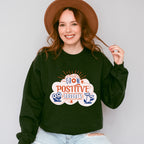 Grow Positive Thoughts Orange And Blue Design - Quotes Unisex Crewneck T-Shirt Sweatshirt Hoodie