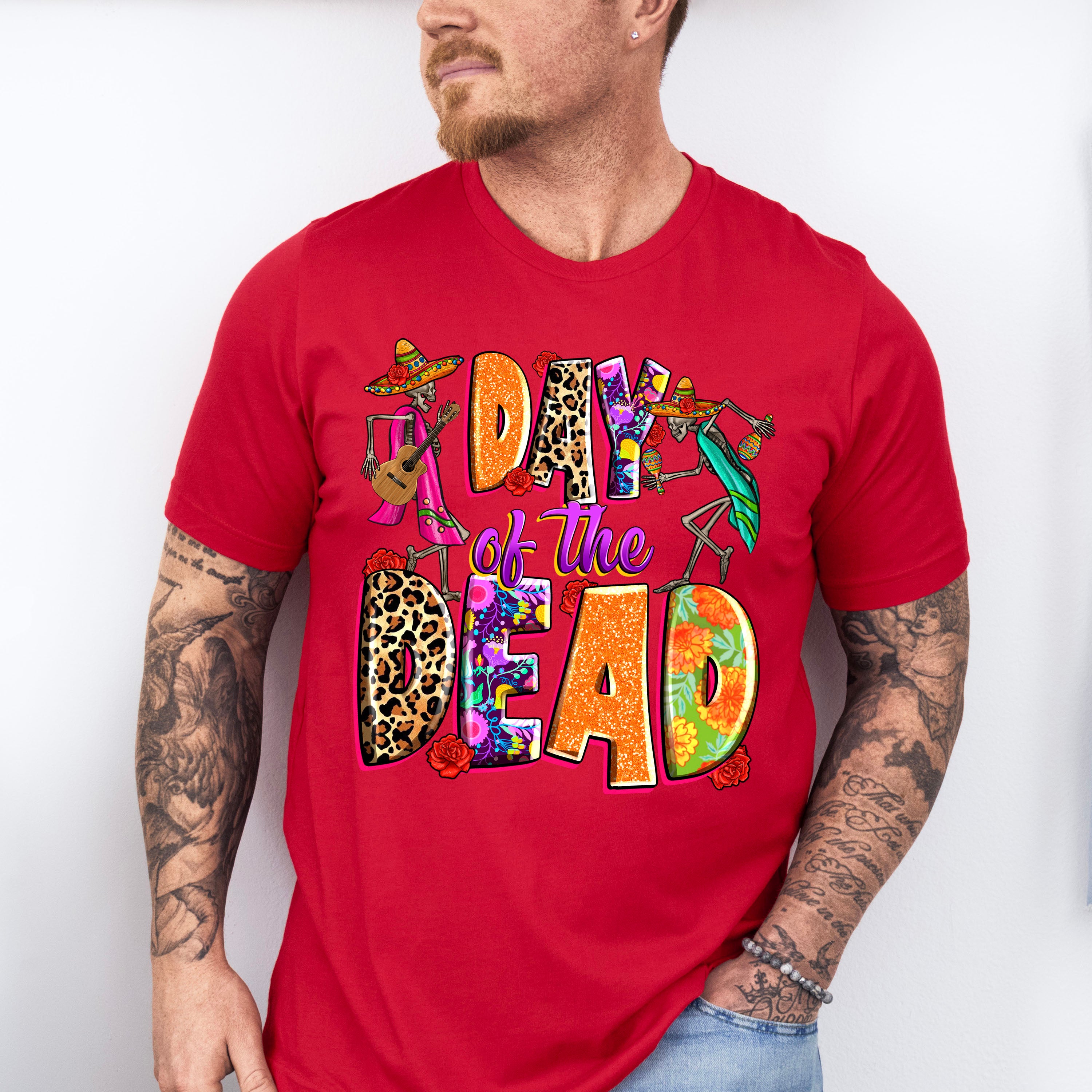 Day Of The Dead Skeletons - Day Of The Dead Unisex Crewneck T-Shirt Sweatshirt Hoodie