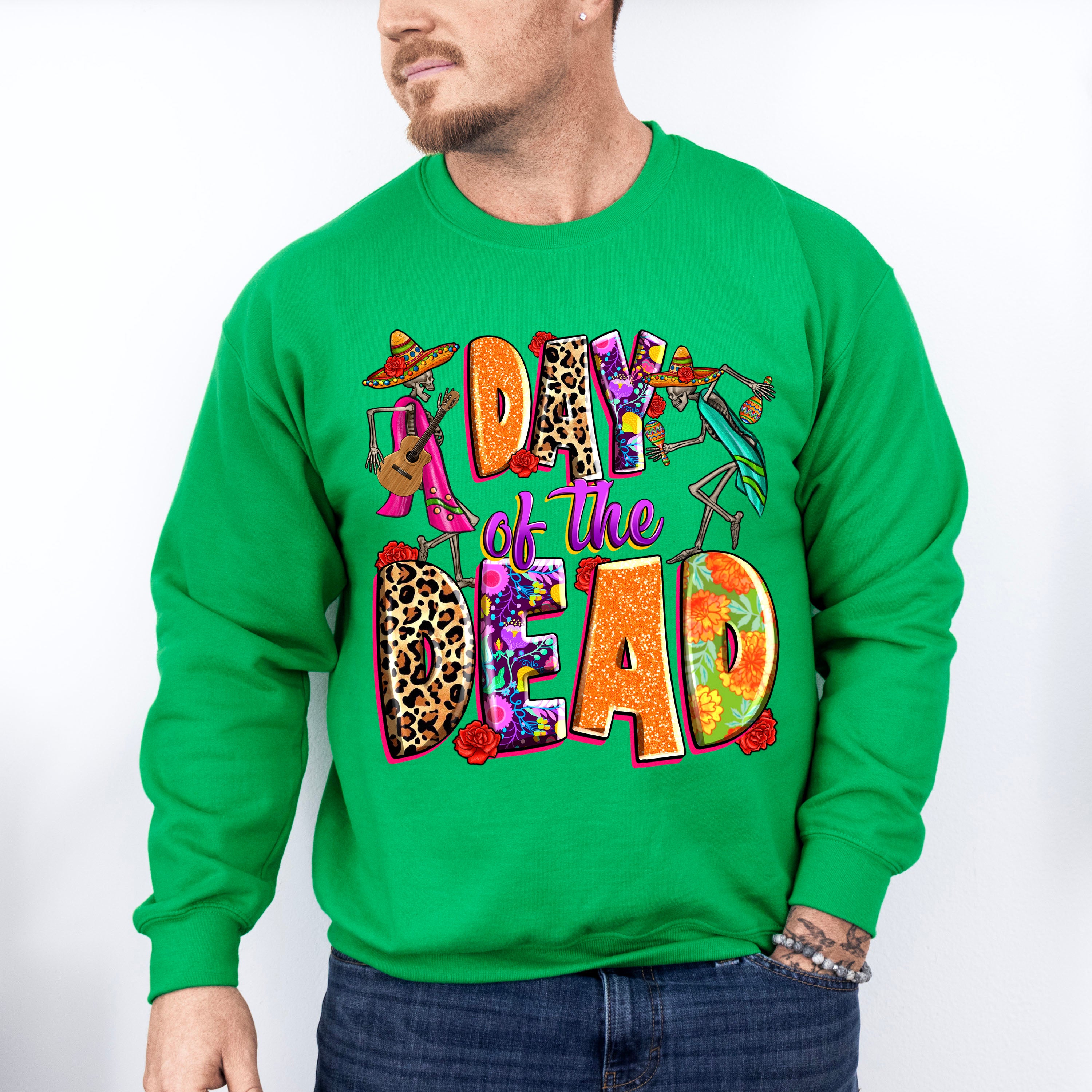 Day Of The Dead Skeletons - Day Of The Dead Unisex Crewneck T-Shirt Sweatshirt Hoodie