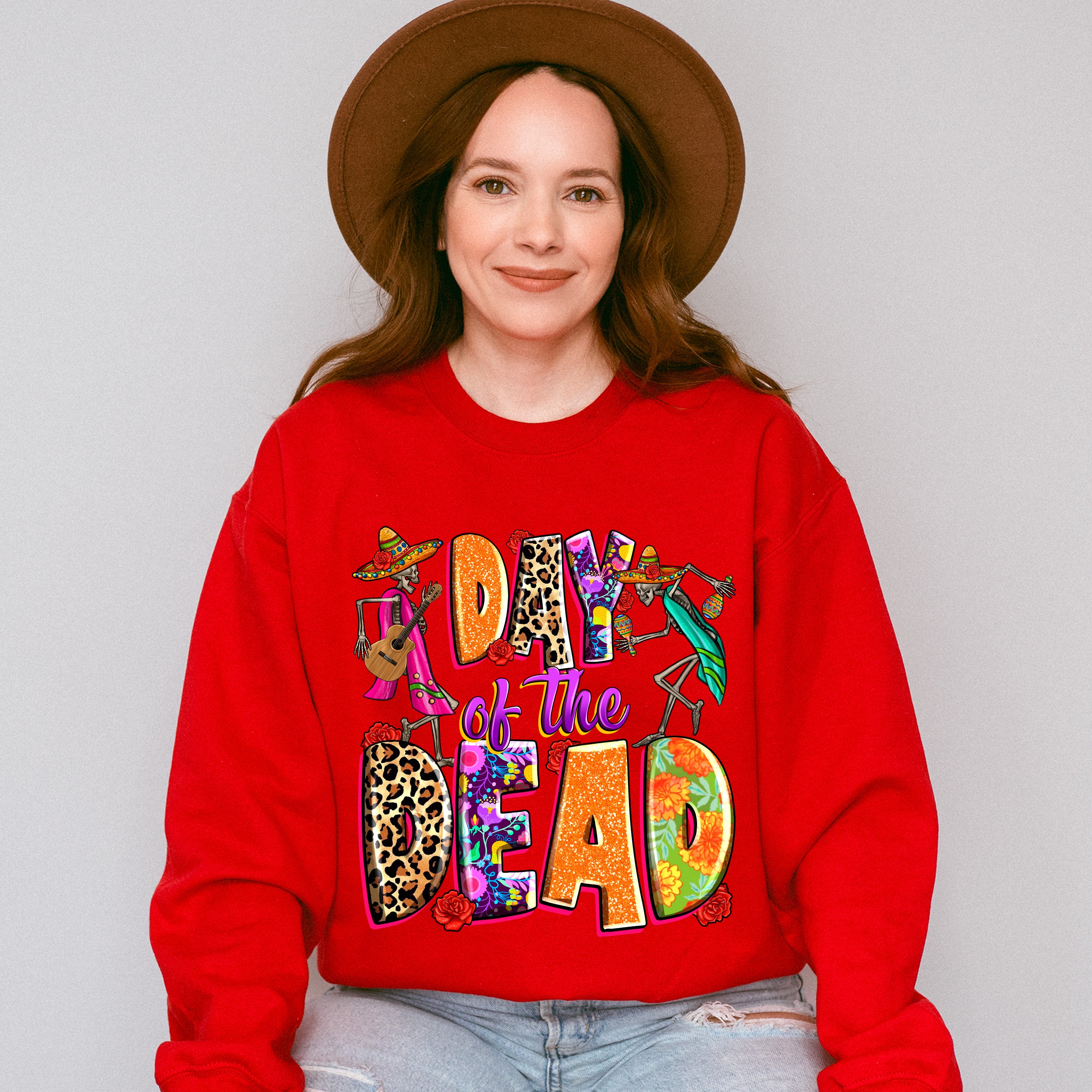 Day Of The Dead Skeletons - Day Of The Dead Unisex Crewneck T-Shirt Sweatshirt Hoodie
