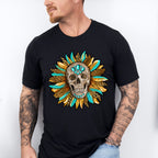 Skeleton Leopard Print Flower Design - Skeleton Unisex Crewneck T-Shirt Sweatshirt Hoodie