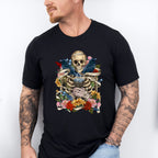 Skeleton Crows Flowers Design - Skeleton Unisex Crewneck T-Shirt Sweatshirt Hoodie