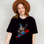 Skeleton Snowboard Design - Skeleton Unisex Crewneck T-Shirt Sweatshirt Hoodie