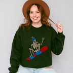 Skeleton Snowboard Design - Skeleton Unisex Crewneck T-Shirt Sweatshirt Hoodie