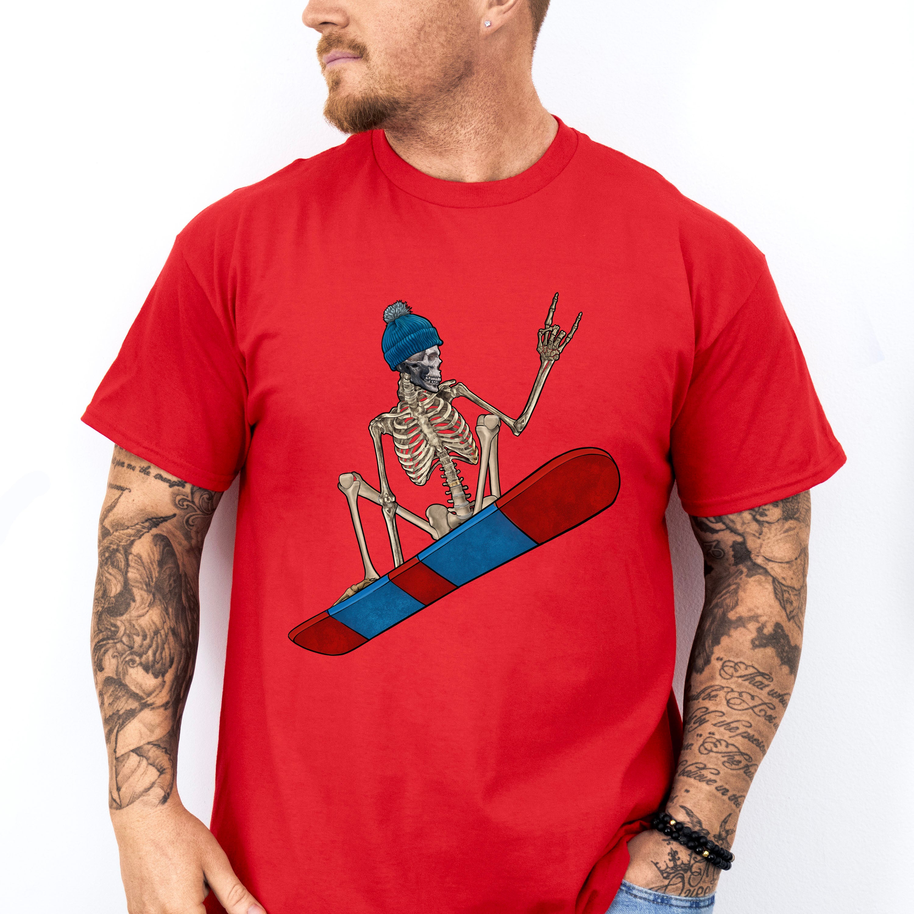 Skeleton Snowboard Design - Skeleton Unisex Crewneck T-Shirt Sweatshirt Hoodie