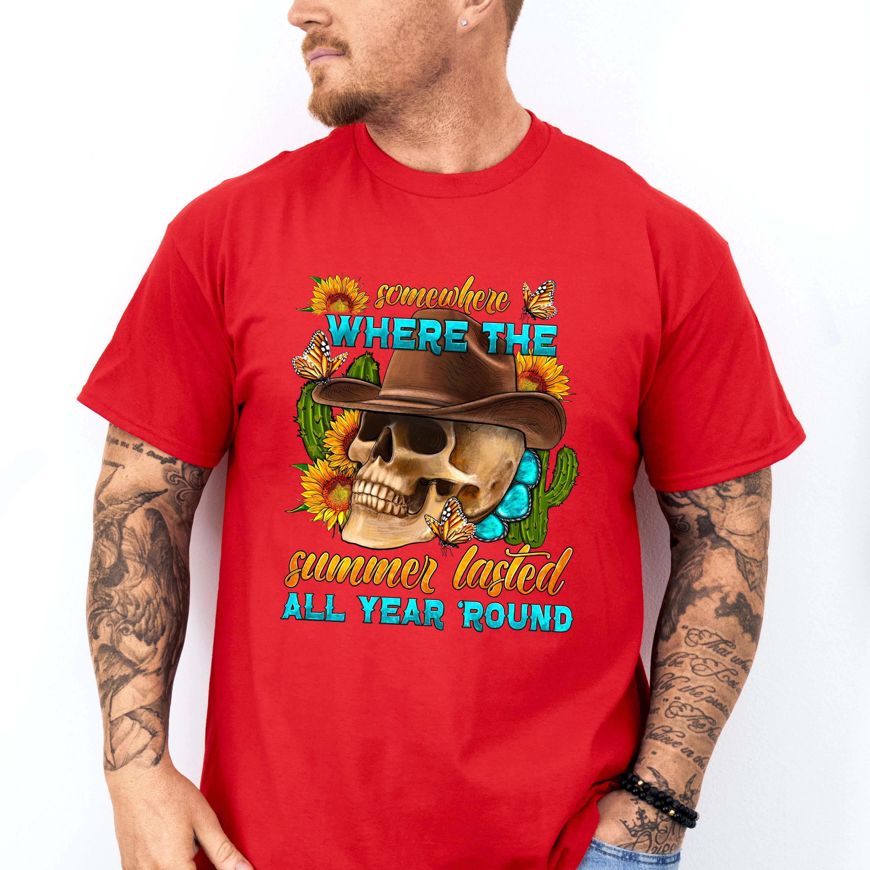 Somewhere Where The Summer Lasted All Year Round - Skeleton Unisex Crewneck T-Shirt Sweatshirt Hoodie