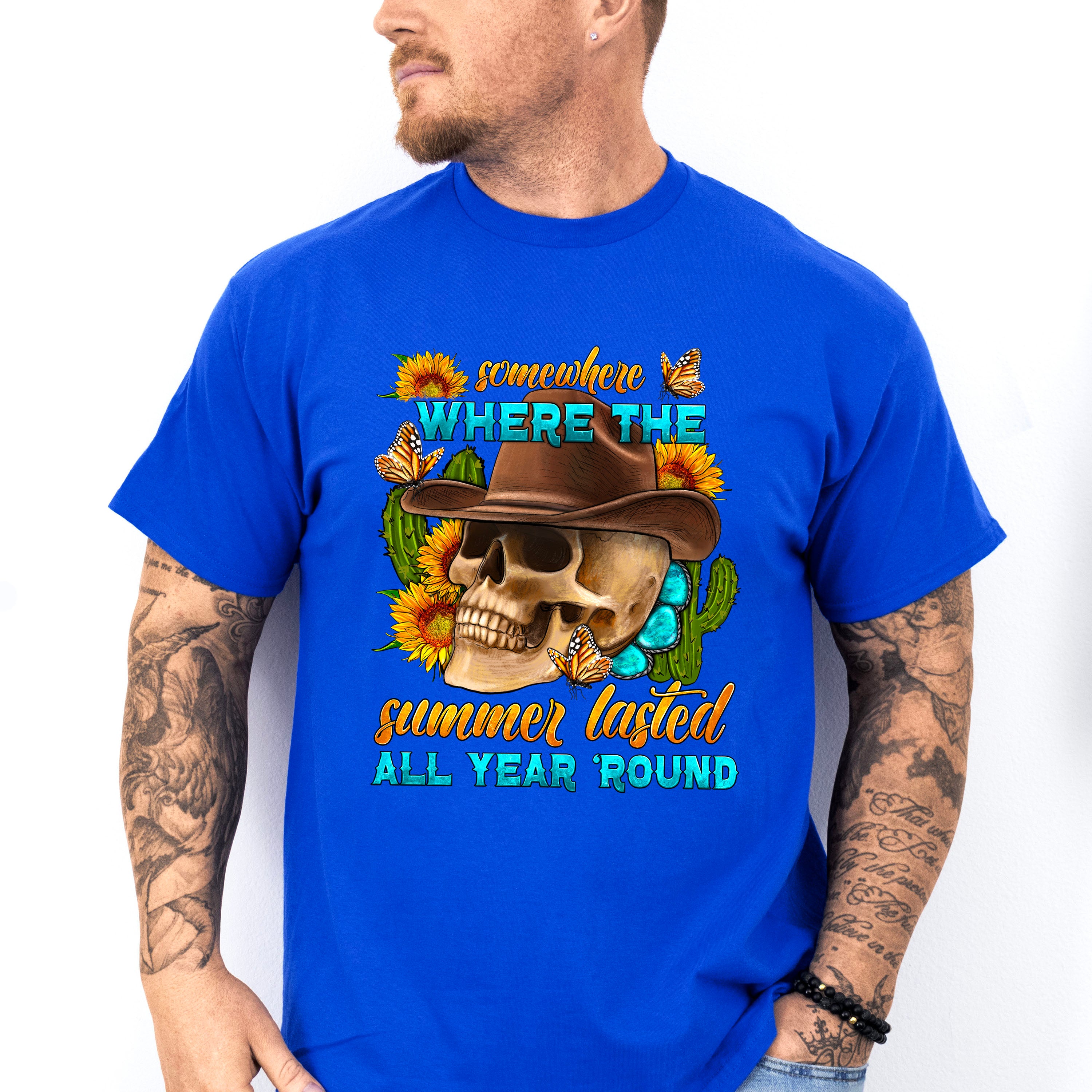 Somewhere Where The Summer Lasted All Year Round - Skeleton Unisex Crewneck T-Shirt Sweatshirt Hoodie