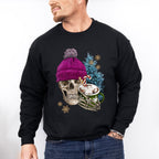 Skeleton Winter Hot Chocolate Design - Skeleton Unisex Crewneck T-Shirt Sweatshirt Hoodie