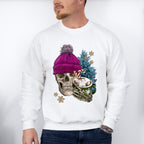 Skeleton Winter Hot Chocolate Design - Skeleton Unisex Crewneck T-Shirt Sweatshirt Hoodie
