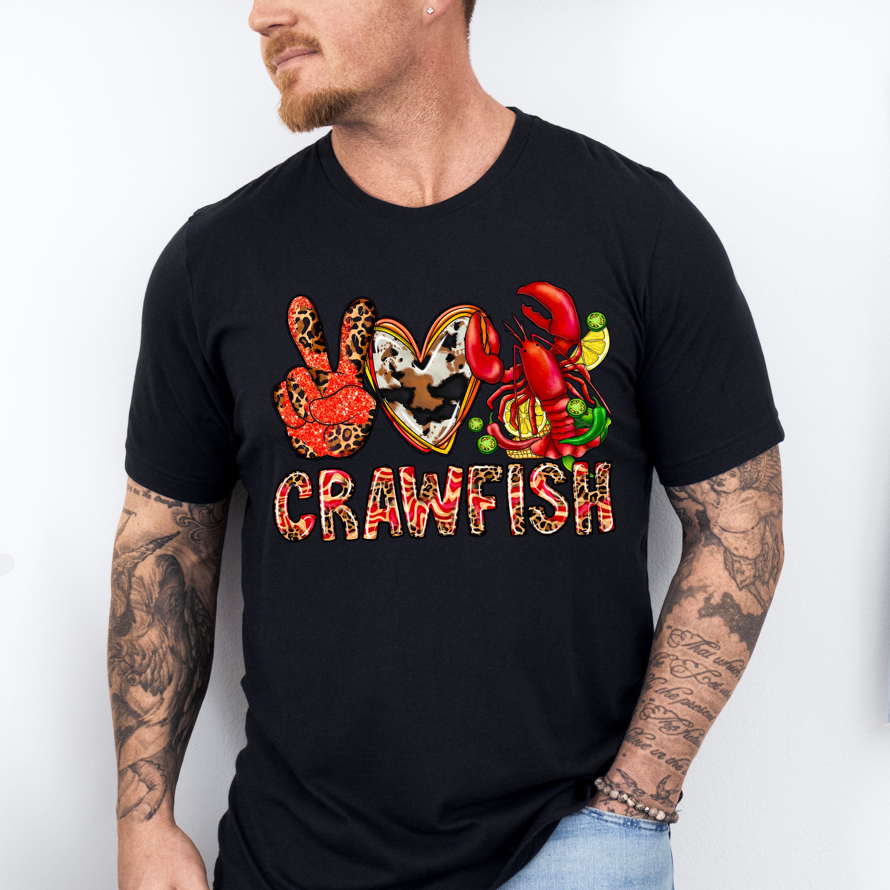 Crawfish Leopard Design - Crawfish Unisex Crewneck T-Shirt Sweatshirt Hoodie