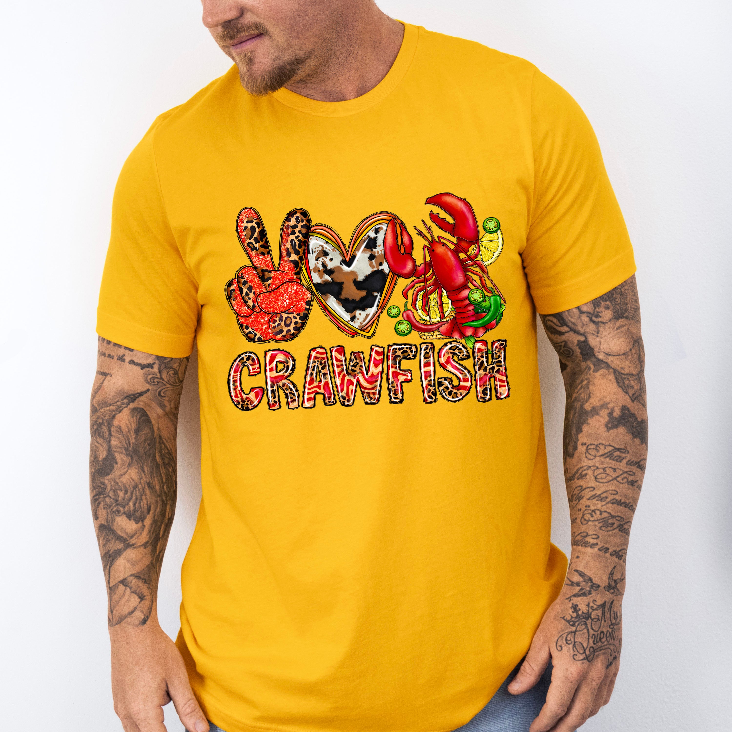 Crawfish Leopard Design - Crawfish Unisex Crewneck T-Shirt Sweatshirt Hoodie