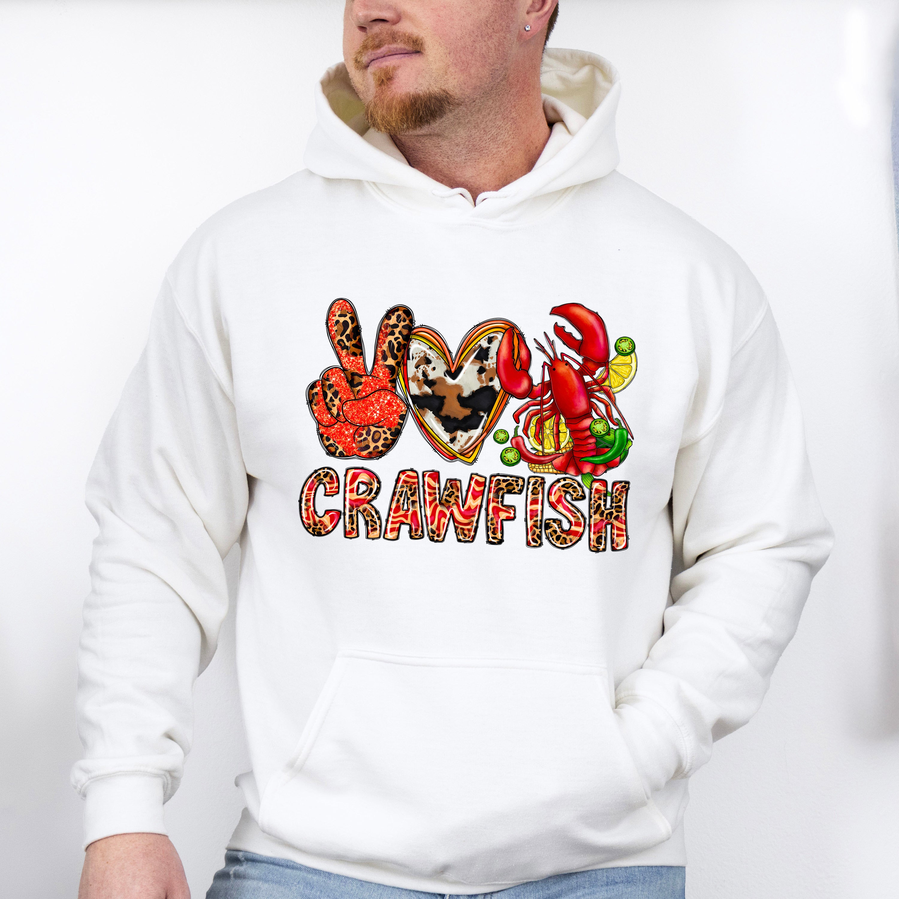 Crawfish Leopard Design - Crawfish Unisex Crewneck T-Shirt Sweatshirt Hoodie