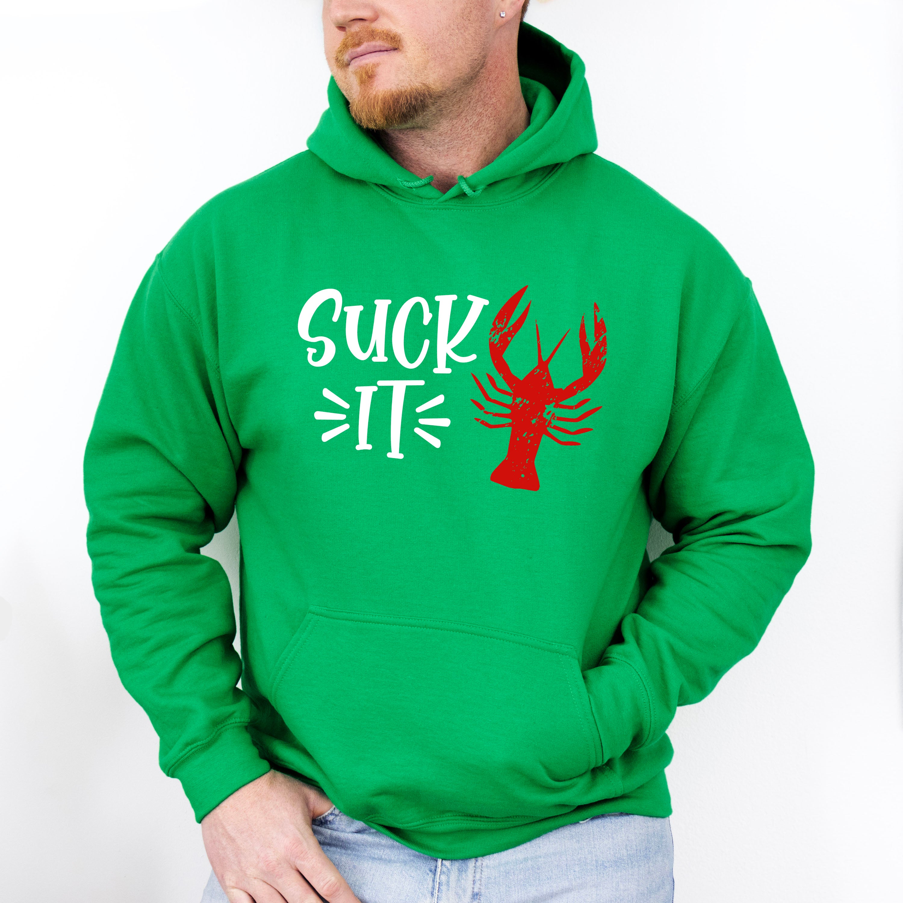 Suck It Crawfish Design - Crawfish Unisex Crewneck T-Shirt Sweatshirt Hoodie