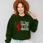 Put Some South In Your Mouth - Crawfish Unisex Crewneck T-Shirt Sweatshirt Hoodie