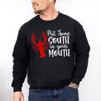 Put Some South In Your Mouth - Crawfish Unisex Crewneck T-Shirt Sweatshirt Hoodie