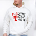 Put Some South In Your Mouth - Crawfish Unisex Crewneck T-Shirt Sweatshirt Hoodie