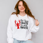 Put Some South In Your Mouth - Crawfish Unisex Crewneck T-Shirt Sweatshirt Hoodie