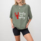 Feisty And Spicy - Crawfish Unisex Crewneck T-Shirt Sweatshirt Hoodie