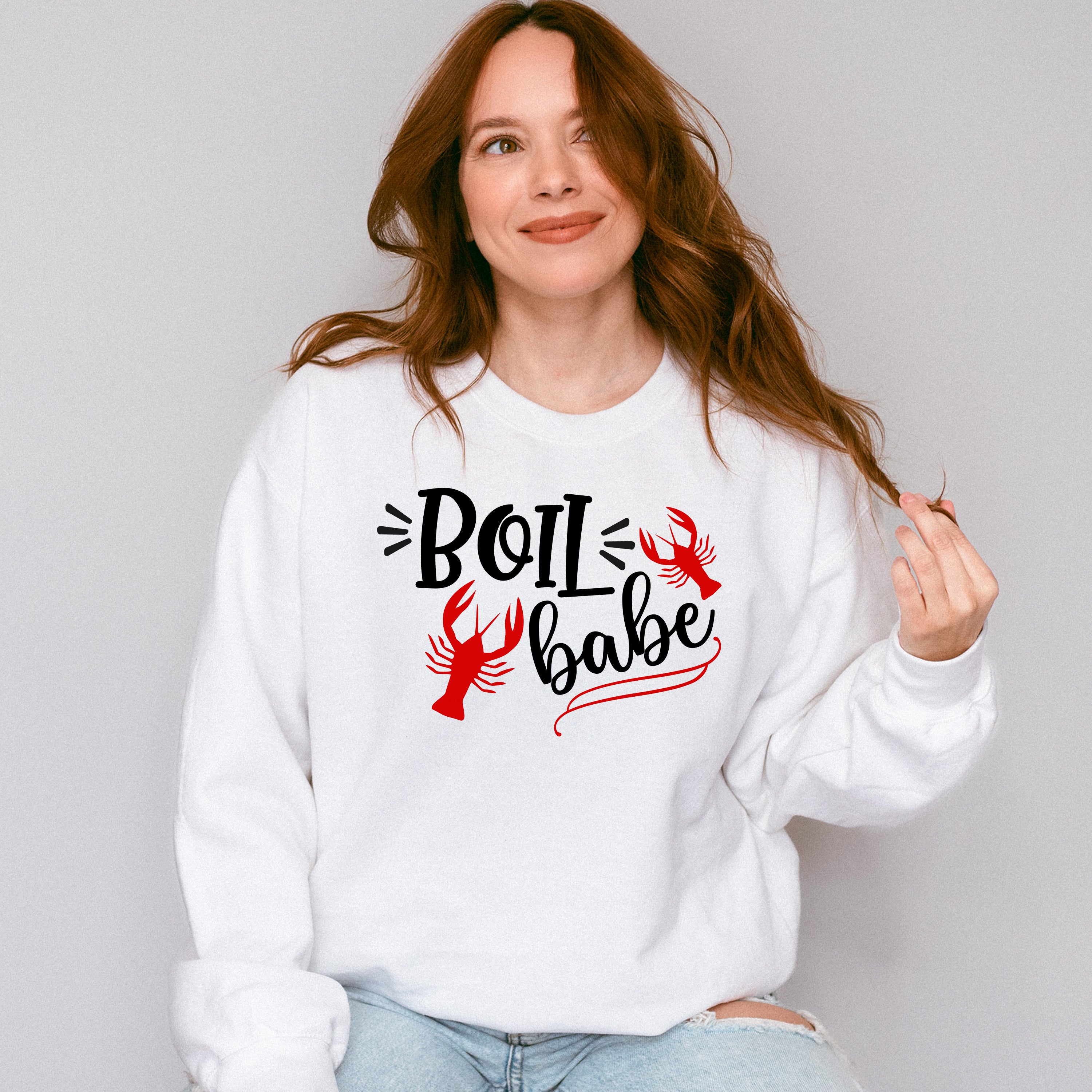 Boil Babe Crawfish Design - Crawfish Unisex Crewneck T-Shirt Sweatshirt Hoodie