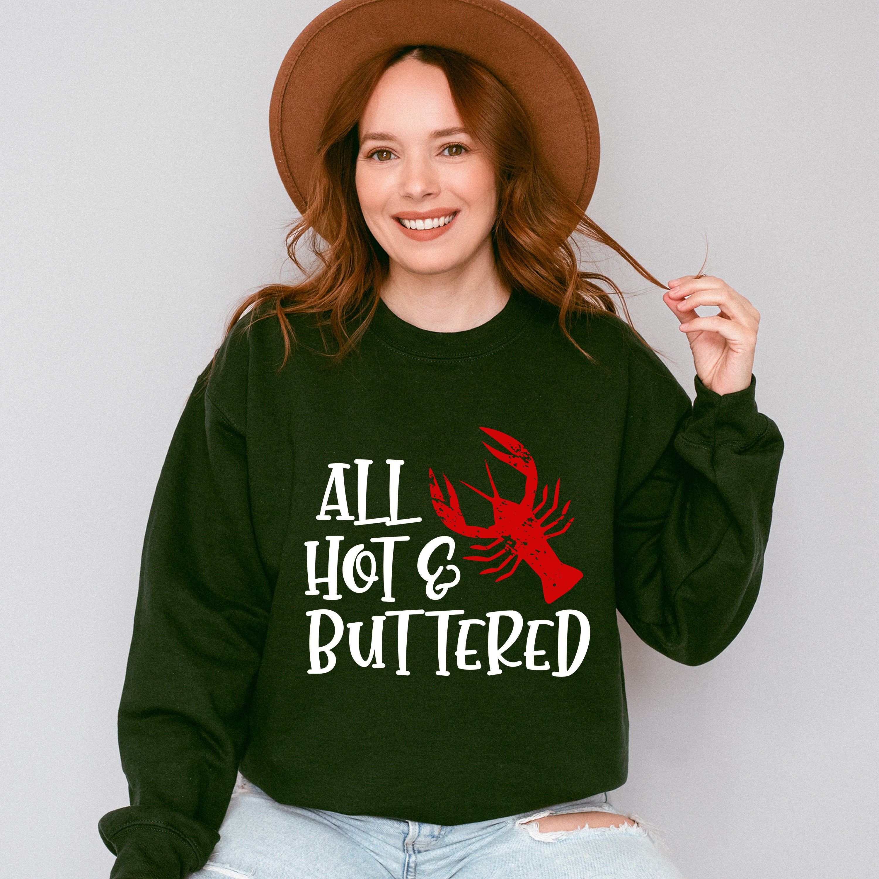 All Hot And Buttered - Crawfish Unisex Crewneck T-Shirt Sweatshirt Hoodie