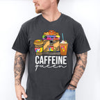 Caffeine Queen Leopard Print Design - Coffee Unisex Crewneck T-Shirt Sweatshirt Hoodie