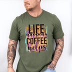 Life Happens Coffee Helps - Coffee Unisex Crewneck T-Shirt Sweatshirt Hoodie