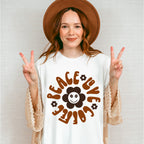 Peace Love Coffee Flower Design - Coffee Unisex Crewneck T-Shirt Sweatshirt Hoodie