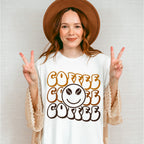 Coffee Coffee Coffee Smiley Design - Coffee Unisex Crewneck T-Shirt Sweatshirt Hoodie