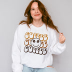 Coffee Coffee Coffee Smiley Design - Coffee Unisex Crewneck T-Shirt Sweatshirt Hoodie
