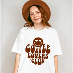 Coffee Lovers Club Smiley Design - Coffee Unisex Crewneck T-Shirt Sweatshirt Hoodie